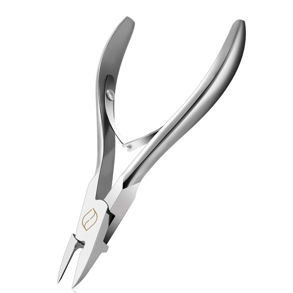 Feryes Ingrown Toenail Clippers With Straight Blade - Podiatry Tool Handmade Forged - All Steel Nail Nippers To Cut Thick Toe Nails Professionally