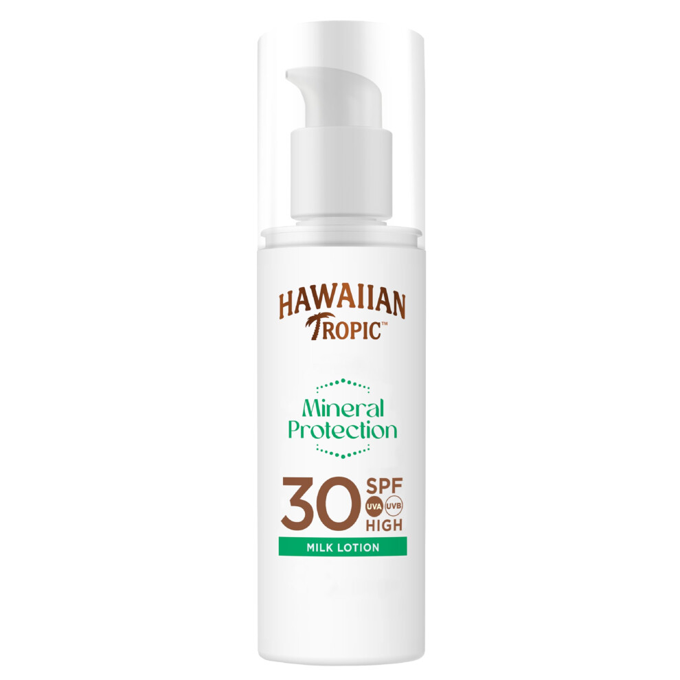 Hawaiian Tropic - Mineral Protection Sunscreen Spf 30 Uva + Uvb Protection, 100 Ml, Zinc Oxide Filters, Water Resistant, Vegan