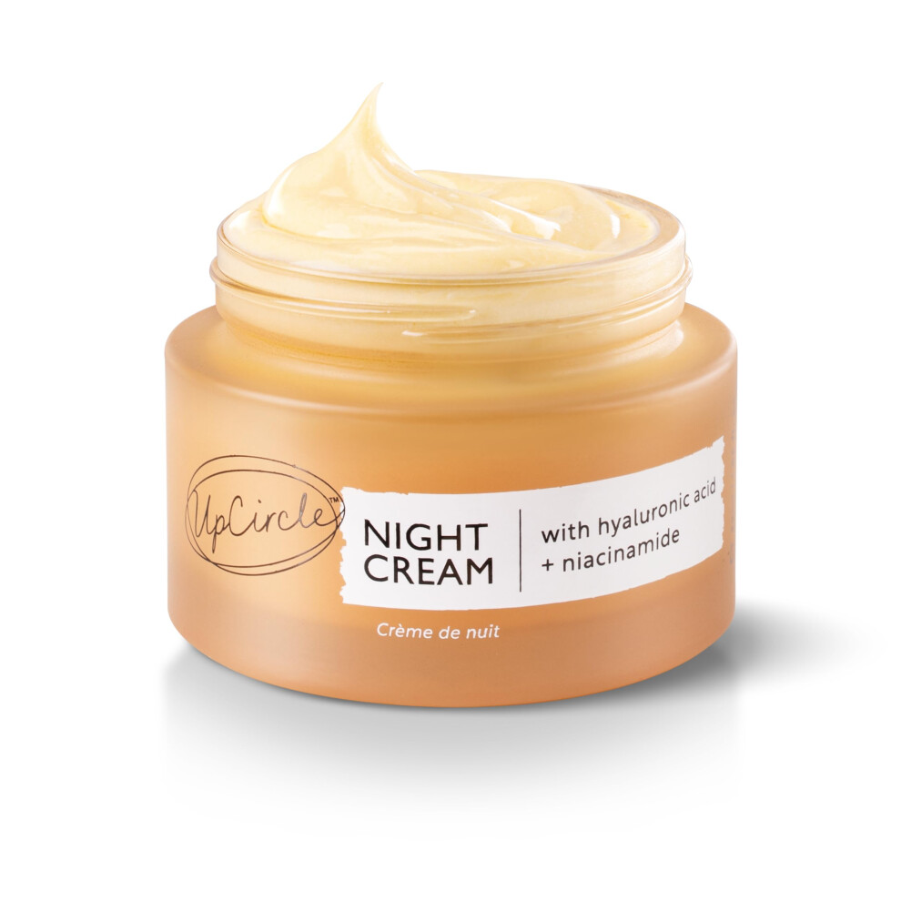 Upcircle Cream Night With Hyaluronic Acid + Niacinamide 55Ml - Nourishing And Unscented For Sensitive Skin Anti-Ageing Properties - Vegan Cruelty-Free