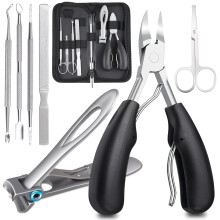 Toenail Clippers Set for Thick & Ingrown Hard Toenail Fingernail, 7PCS Nail Clippers and Professional Podiatrist Nail Cutter-Heavy Duty Stainless