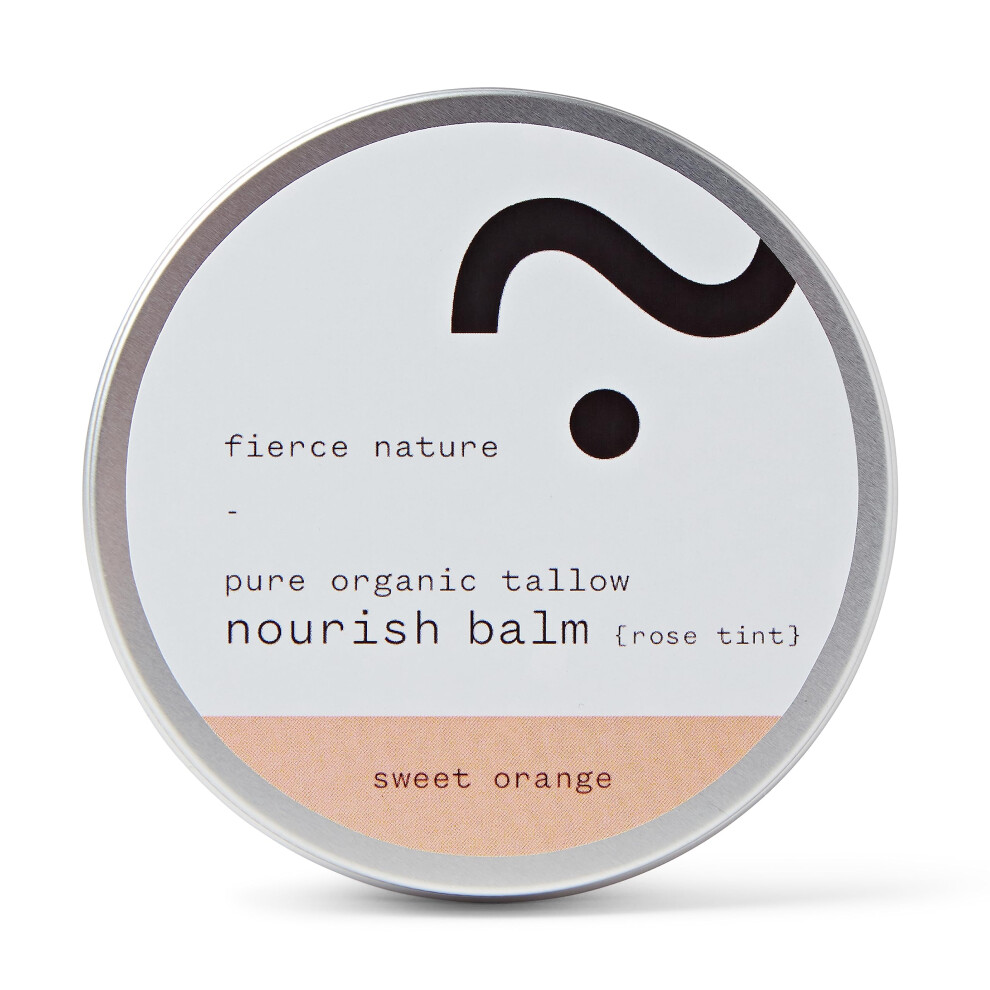 Fierce Nature Pure Nourish Tallow Balm | Organic, Vitamin-Rich Nourishing Body & Face Moisturizer | Natural, Essential Oil Free Skincare | (100G,