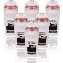 L'Or?al Paris Men Expert 48H Shirt Protect Anti-Perspirant Roll On Deodorant for Men, 50ml Pack of 6, Bulk Buy