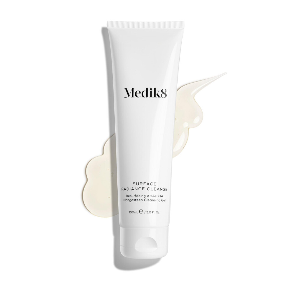 Medik8 Surface Radiance Cleanse - Resurfacing Aha/Bha Mangosteen Cleansing Gel - Salicylic Acid Cleanser - All Skin Types - 150Ml