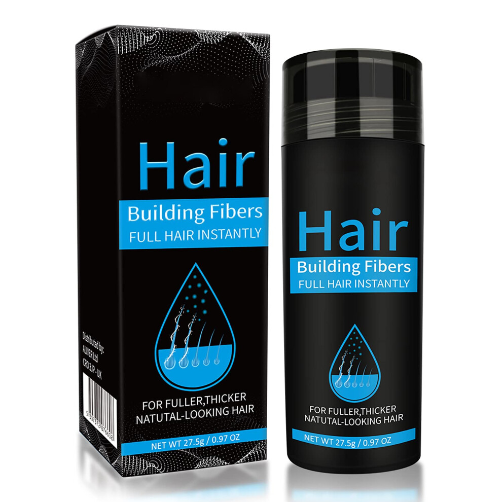 Photos - Hair Product Hair Fibres Black, Professional Quality Fiber Hair Powder, Hair Loss Concealer for Thinning Hair for Women and Men, Best Hai