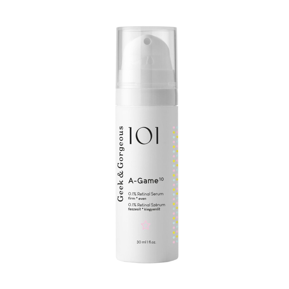 Geek & Gorgeous A-Game 10 0.1% Retinal Serum ? High-Strength, Silky, Lightweight Anti-Aging Care For All Skin Types, Especially Oily & Combination,