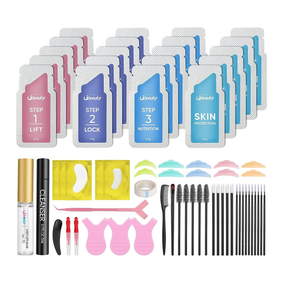 Libeauty Lash Lift Kit, Brow Lamination Kit, Lash Perm Kit, Eyebrow Lamination Kit, Quick Lash Lifting, Curling Perming, Easy To Use 20Pcs