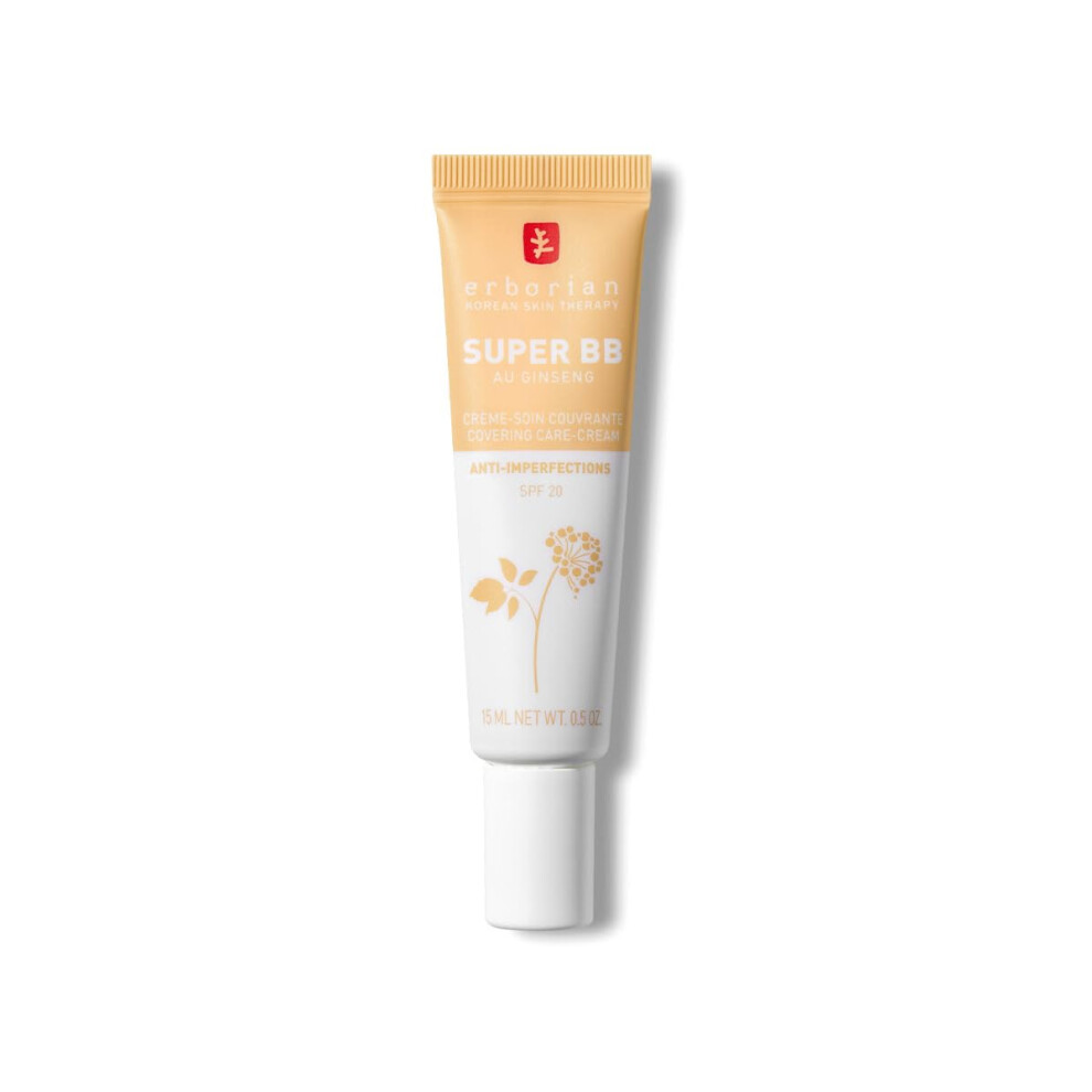Erborian Super BB Cream with Ginseng - Full coverage BB cream for acne prone skin - Nude 15ML-image-OPC-PK52WCG-NEW