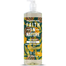 Faith In Nature 1L Natural Shea & Argan Shampoo, Moisturising for Curly Hair & Dry Scalp, Vegan & Cruelty Free, No SLS, Silicones or Parabens, Family