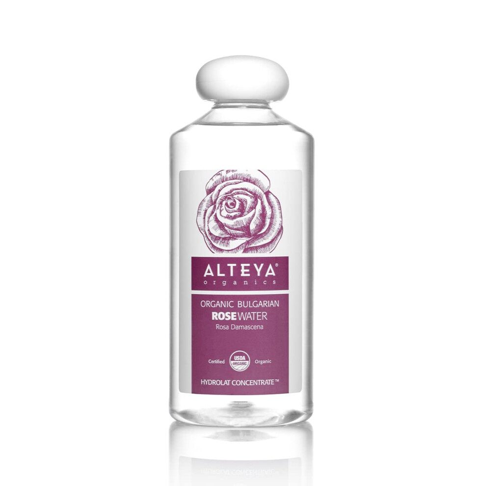 Alteya Organics Alteya Organic Rose Water 500 Ml - 100% Pure Organic Rosa Damascena (Damask Rose) Hydrolat - No Additives - Usda Certified Organic - Face Toner,
