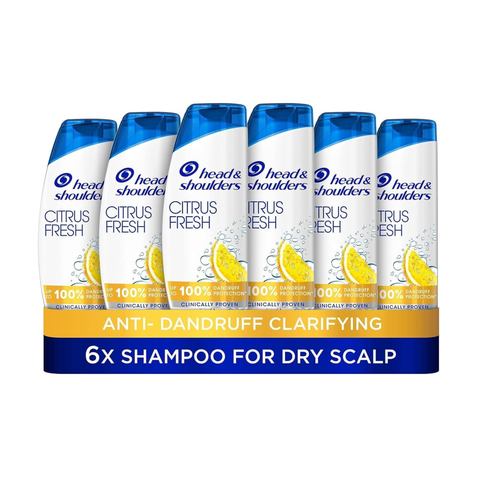 Head & Shoulders Citrus Fresh Shampoo For Greasy Hair, Pack Of 6