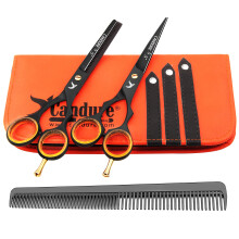 Candure Hairdressing Cutting Scissors Barber and Thinning Salon Shears Set 5.5 inch