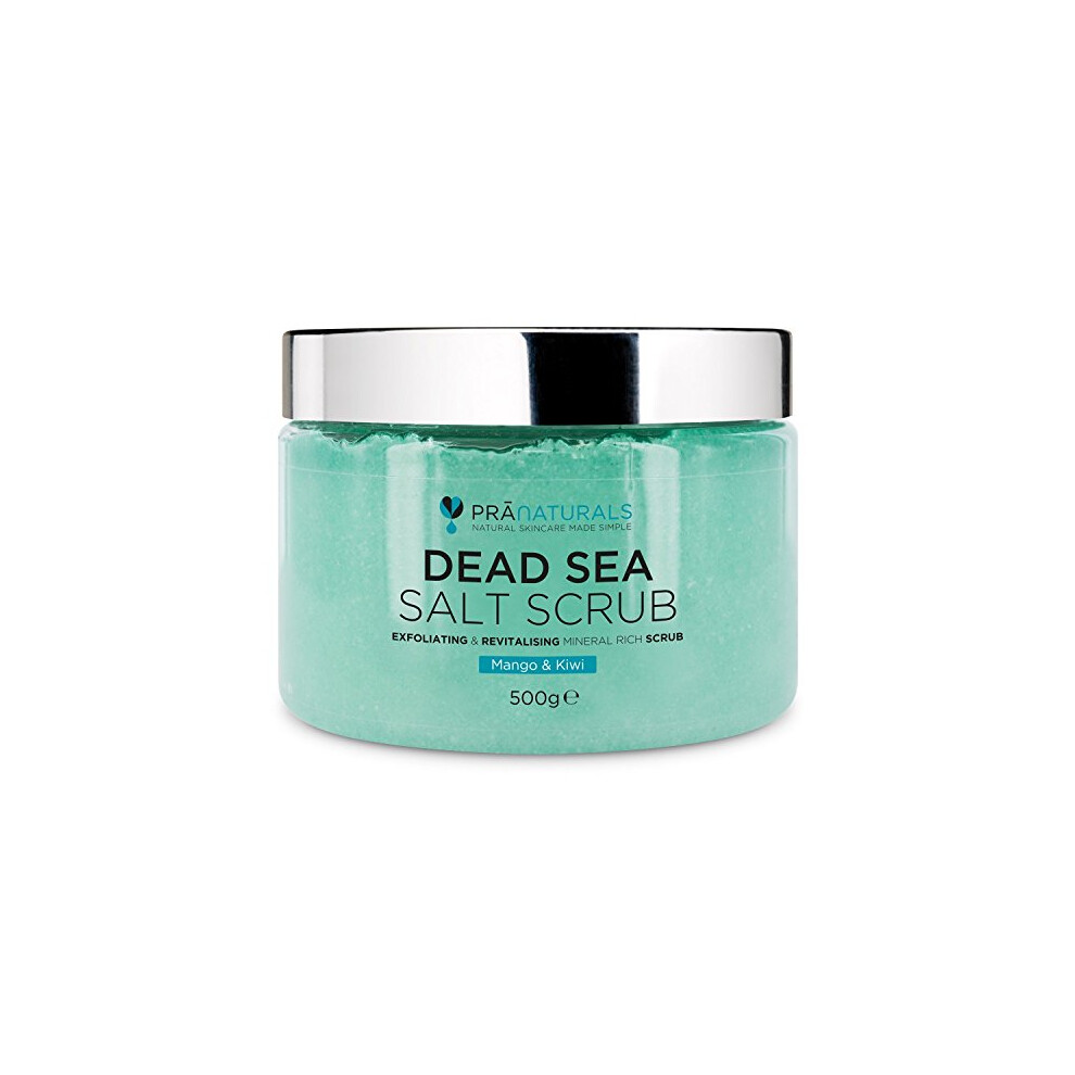 Pranaturals Dead Sea Salt Body Scrub 500G ? Hydrating & Moisturising, Natural Oils & Minerals, Exfoliating, Softening & Nourishing, All Skin Types, No
