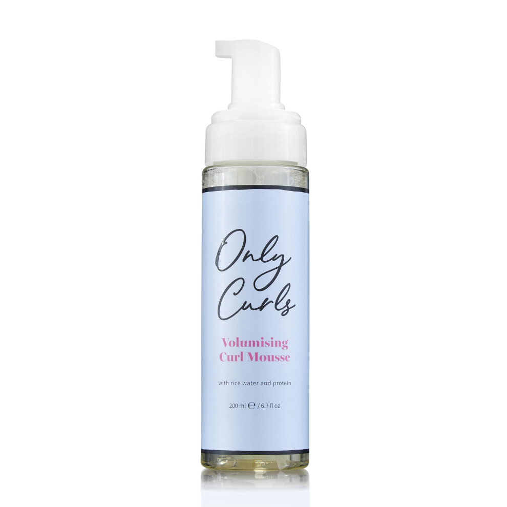 Only Curls Volumising Curl Mousse 200Ml ? Lightweight Styling Foam For Enhanced Volume, Definition, And Frizz-Free Curls ? Vegan & Cruelty-Free