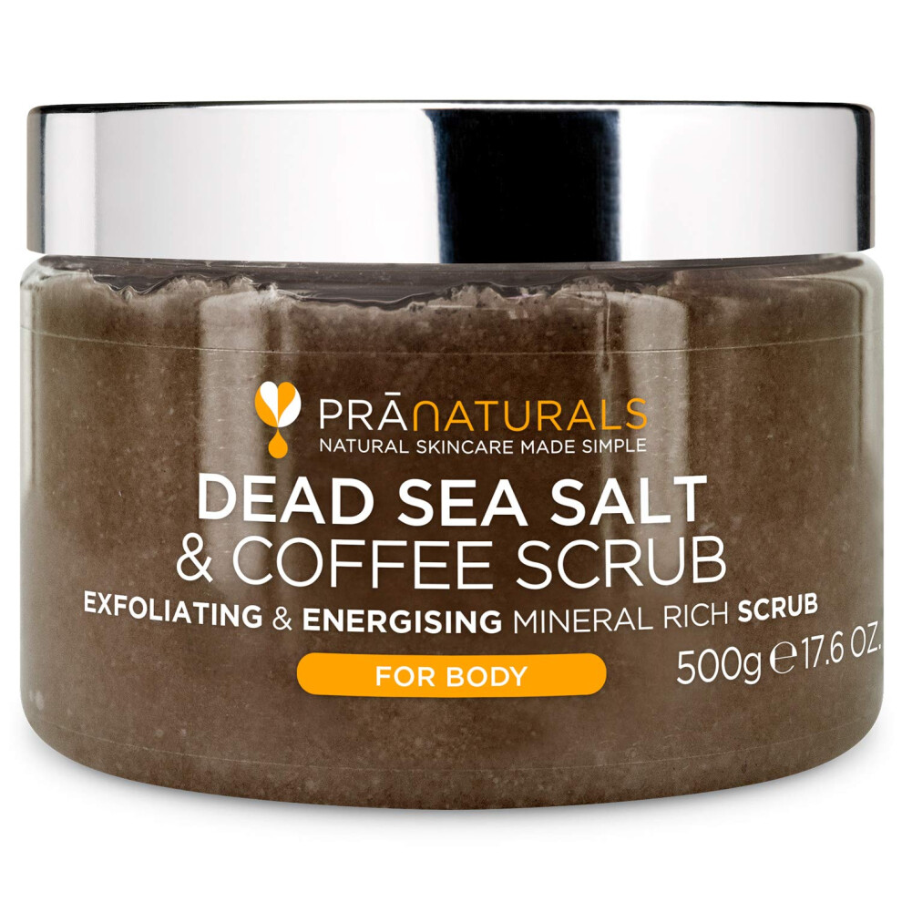 Pranaturals Dead Sea Salt Body Scrub 500G ? Hydrating & Moisturising, Natural Oils & Minerals, Exfoliating, Softening & Nourishing, All Skin Types, No