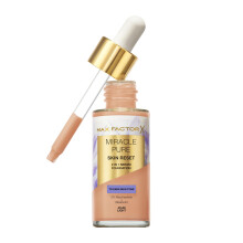 Max Factor Miracle Pure Skin Reset Serum Foundation 40-60 Light, 2-in-1 Serum Formula, Healthy Looking Skin, Medium Coverage, Satin Matte Finish, 2%