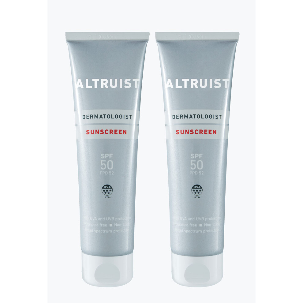 Altruist . Dermatologist Sunscreen Spf 50 ? Superior 5-Star Uva Protection By Dr Andrew Birnie, Suitable For Sensitive Skin - 2 Count ( Pack Of 1)