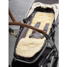 Naturally Sheepskins Lambskin Pram/Stroller Liner, Merino Lambskin, 75 x 30cm, Universal fit, Temperature regulating, Breathable, Easy-Care (Natural)
