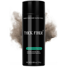 THICK FIBER Hair Fibres (Pack of 1 MEDIUM BROWN) | Hair Powder for Thinning Hair 25g Bottle | Make Thin Hair Look Thicker in Seconds | Hair Thickener