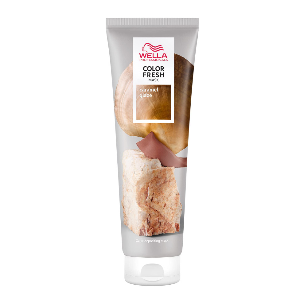 Wella Professional Color Fresh Mask | Temporary Color Refresh Treatment |Semi-Permanent Hair Dye | Wash Out Colour |150ml | Caramel Glaze-image-OPC-PK52XT7-NEW