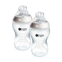 Tommee Tippee Natural Start Anti-Colic Baby Bottle, 340ml, 3+ months, Medium Flow Breast-Like Teat for a Natural Latch, Anti-Colic Valve,