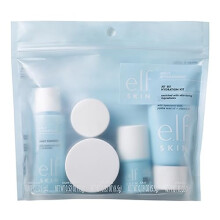 e.l.f. SKIN Jet Set Hydration Kit, Travel Friendly Hydrating Skincare Set, Face Cleanser, Balm, Moisturiser, Eye Cream and Night Cream, Vegan and