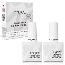 Mylee Nail Gel Polish Top & Base Coat, UV/LED Soak-Off Nail Art Manicure Pedicure for Salon & Home Use - Lasts up to 2 Weeks, Easy to Apply, Durable &