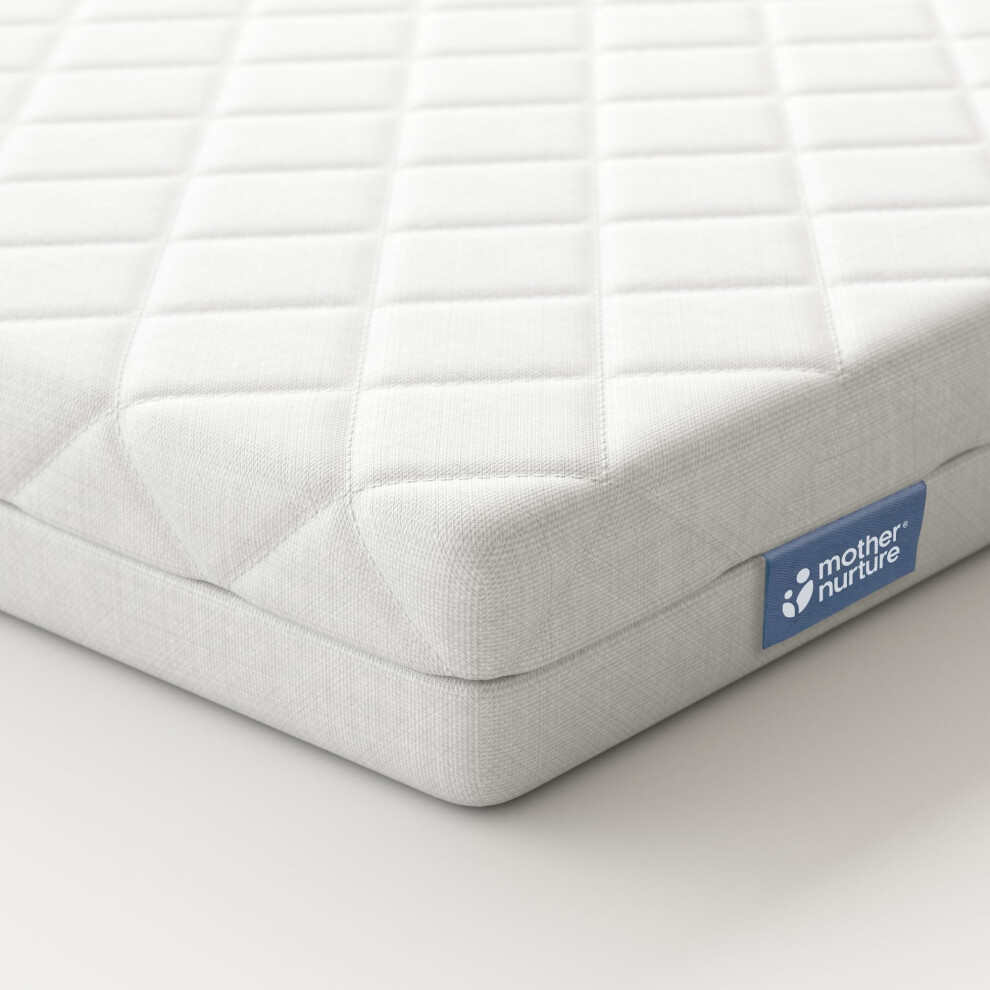 Mother Nurture White Classic Crib Mattress-Fits Snuzpod4, Size-75.5 X 40 X 3Cm