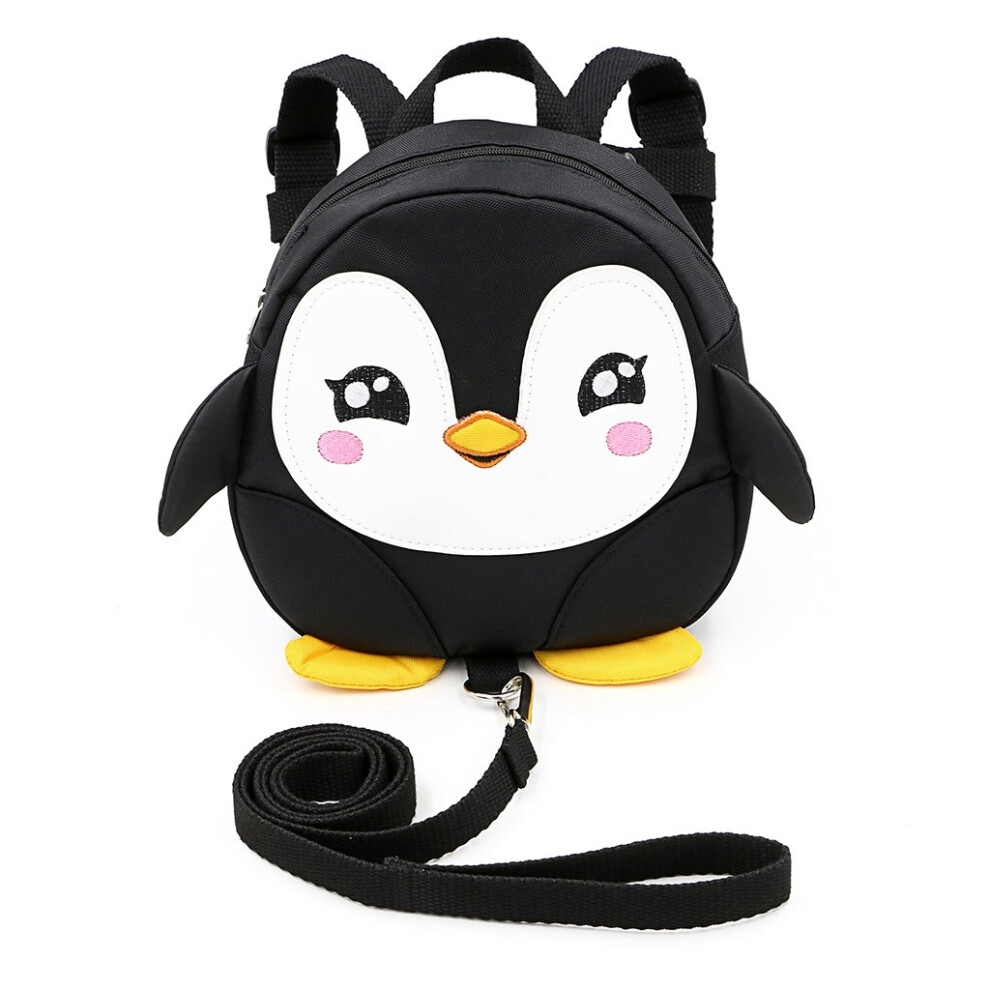 Toddle Children Backpack With Reins Rucksack Harness Walkers Tether Belt Penguin (Black) Black Ignpion