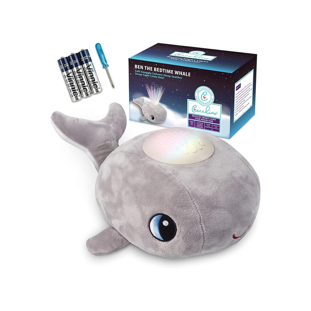 Cacchino? Ben Baby Sleep Soother, Sleep Aid with Musical Night Light Star Projector with Nursery Rhymes, Heartbeat, Soothing Sounds (No Cry-image-OPC-PK52ZB2-NEW