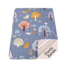 Padded Travel Cot Sheet Fitted 95x65 cm, Breathable Thick Baby Cot Bed Sheets Cot Mattress Protector, Quilted Cot bed fitted Sheet Foldable Mattress