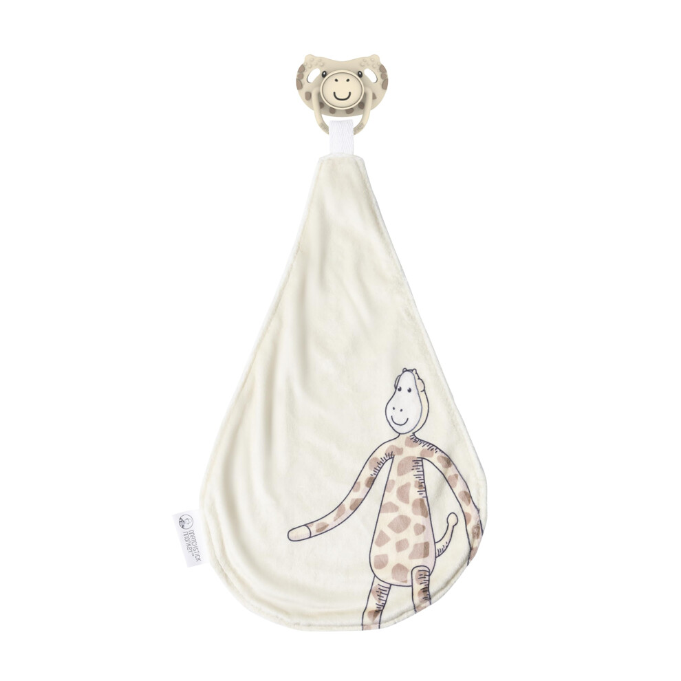 All In One Soother, Teether And Comforter - Orthodontic Teat & Antimicrobial Protection, Suitable From Newborn, Gigi Giraffe Matchstick Monkey