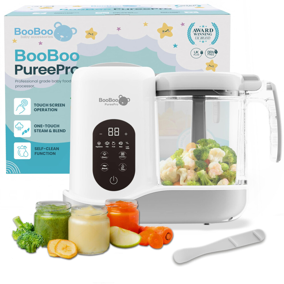 Booboo Pur?Epro? Baby Food Maker, Multifunctional Food Processor Chopper, Puree Blender And Steamer, X4 Cooking Presets, Auto Cooking, Grinding Booboo Baby