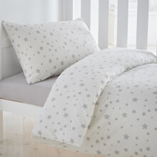 Silentnight Safe Nights Cot Bed Duvet Cover Set ? 100% Cotton Toddler Child Quilt Duvet Cover and Pillowcase Set ? Super Soft, Hypoallergenic and