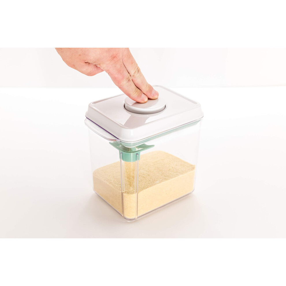 One Touch Baby Milk Powder Dispenser - Airtight Food Storage Containers With Lid For Formula, Coffee, Cereal, Flour - Includes Spoon & Super Doopers
