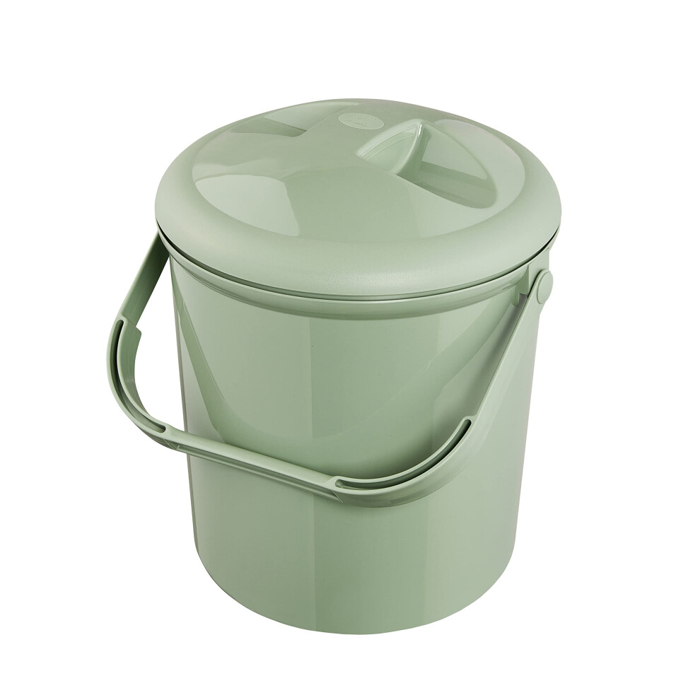 Rotho Babydesign Nappy Pail, 10l, Bella Bambina shale green 20021 0330 0001-image-OPC-PK552DQ-NEW