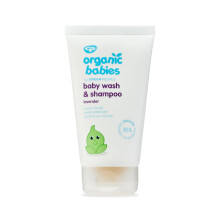 Green People Organic Babies Lavender Baby Wash & Shampoo 150ml | Natural & Organic Baby Bath Products | Lavender Scented Baby Bubble Bath | SLS Free &