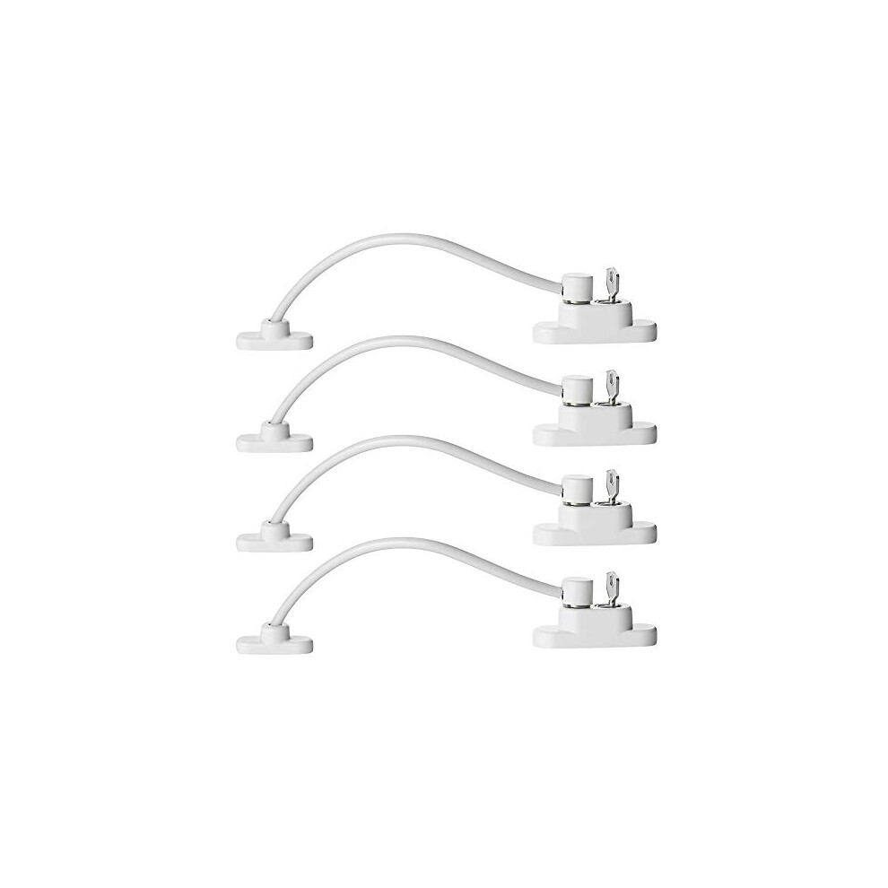 Pack Of 4 Window Restrictor Locks Child Safety Window Locks For Upvc Windows, Baby Security Window Restrictors With Screws Keys, Door Window Keyohome