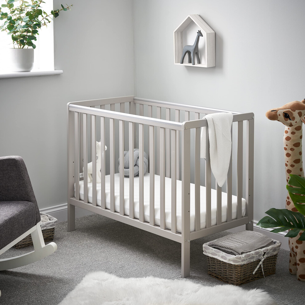 Obaby Bantam Space Saver Cot - Warm Grey-image-OPC-PK552XZ-NEW