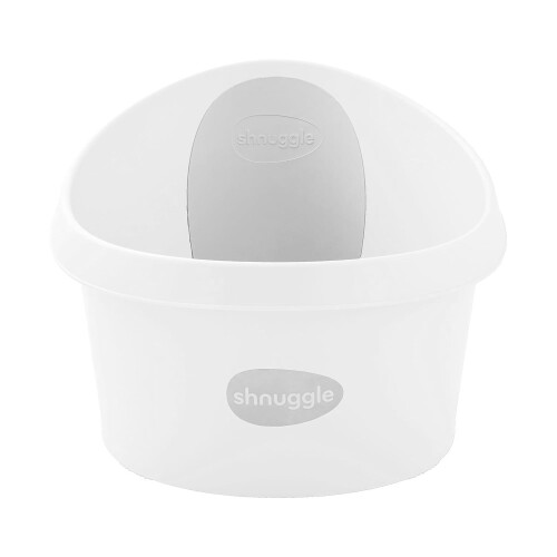 Shnuggle Shnuggle Toddler Bath - White With Light Grey Backrest, 9+ months 1