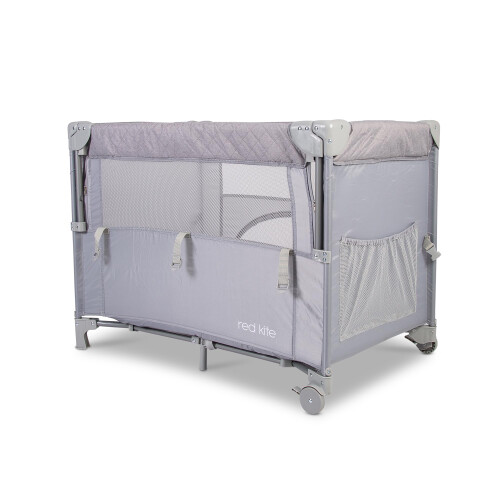 Red Kite Red Kite Dreamer Bedside Crib, Soft Grey 1