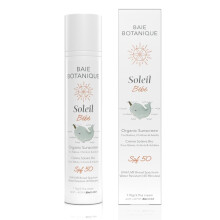 NEW - Baie Botanique Soleil B?b? - Organic Non-Toxic Mineral Baby & Children Sunscreen SPF 50 - Sunflower & Jojoba - Unscented - Natural - Vegan - No