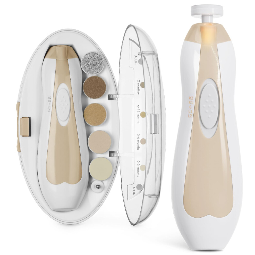 Baby Nail Trimmer Electric Safe Baby Nail Clippers Baby Nail File Kit, Trim Polish Grooming Kit For Newborn Toddler Or Adults Toes Fingernails, Haakaa