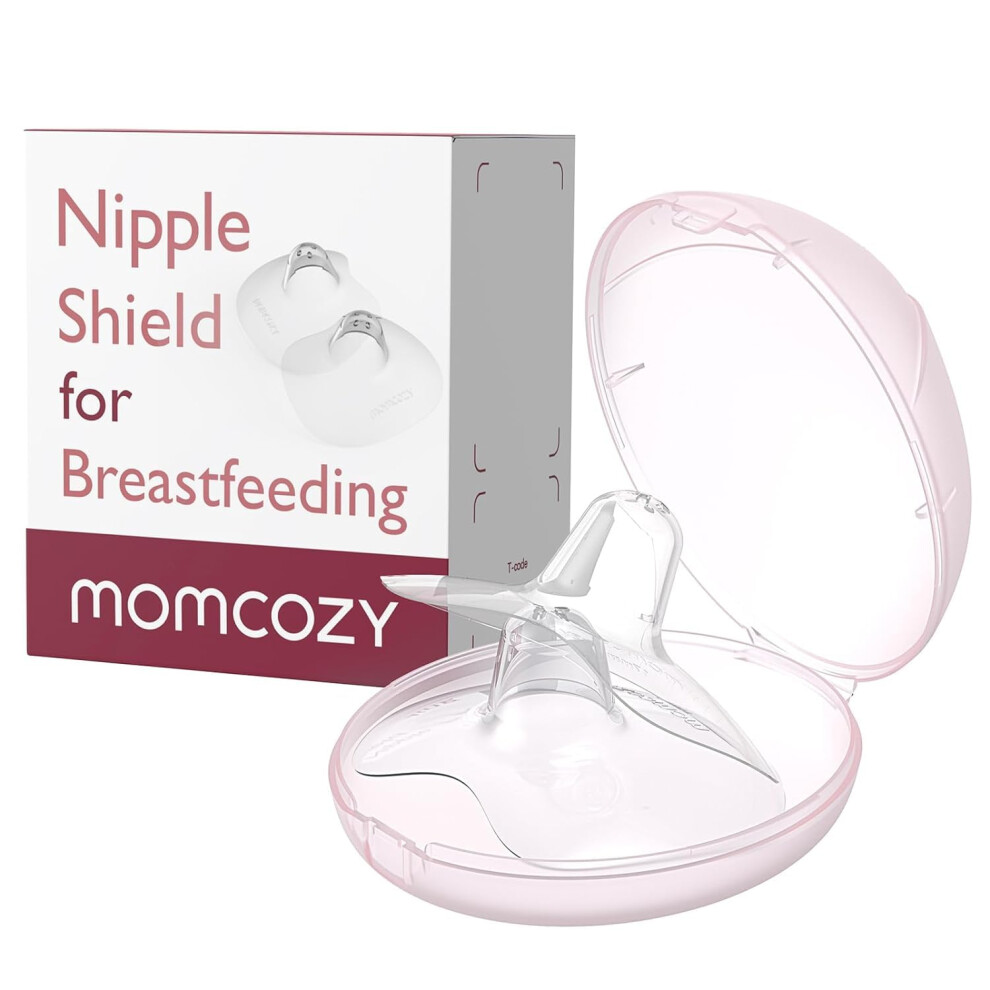 Momcozy Contact Nipple Shields, 100% Food-Grade Silicone For Breastfeeding Difficulties, Ultra-Thin & Super-Soft, Made Without Bpa/Bps, Include Carry
