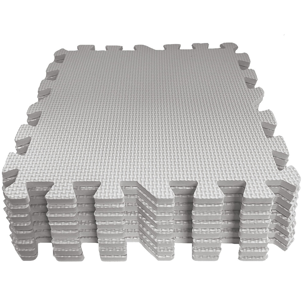 8Pc 30.5 X 30.5 X 1Cm Interlocking Foam Mat Set Grey Grendle