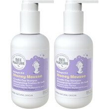Bee Nature - Organic Baby Shampoo - Honey Mousse - Cradle Cap Treatment - Tear-Free - 99.3% Natural - Suitable for Newborns Toddlers with Dry,