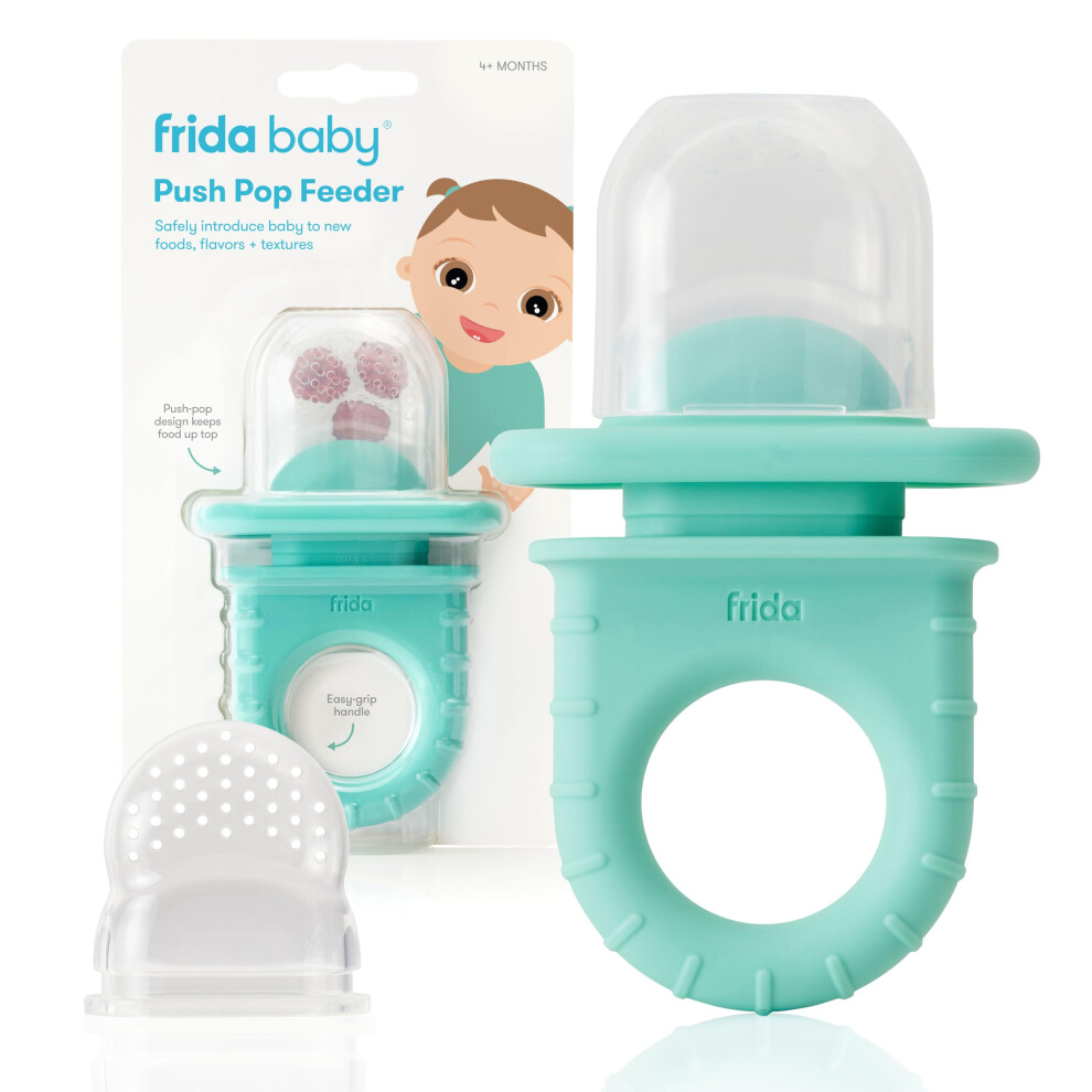 Push Pop Feeder, Baby Weaning Dummy For Fresh + Frozen Food, Silicone Feeder For Babies, Safely Introduce New Foods, Dishwasher Safe Frida Baby
