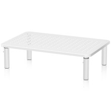 suptek Computer Monitor Stand Riser White, Metal for Laptop, Printer, Notebook and All Flat Screen TV Display with Vented Platform, 3 Height
