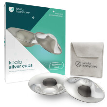Koala Babycare Silver Nipple Shields - Silver Cups Breastfeeding for Nursing Newborn - Protect and Soothe Your Nursing Nipples - Made in Italy -