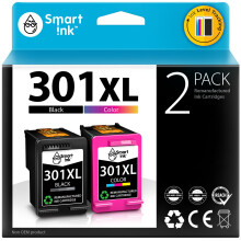 Smart Ink Remanufactured Ink Cartridge Replacement for HP 301XL 301 XL (Black & Color 2 Combo Pack) use with Deskjet 1000 1010 1050 1510 2050 2050A