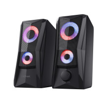 Trust Gaming GXT 606B Javv PC Speakers 2.0 with RGB Lights, 12W (6W RMS), 3.5 mm Jack, Metal Grille, USB Powered Gamer Sound System, Compact Stereo